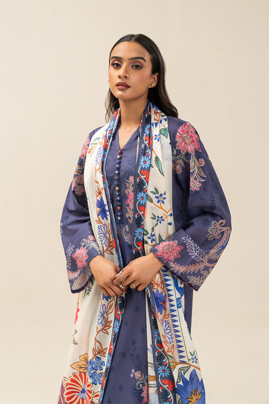 3 PIECE PRINTED LAWN SUIT-BERYL HERB (UNSTITCHED)