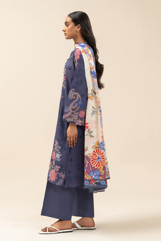 3 PIECE PRINTED LAWN SUIT-BERYL HERB (UNSTITCHED)
