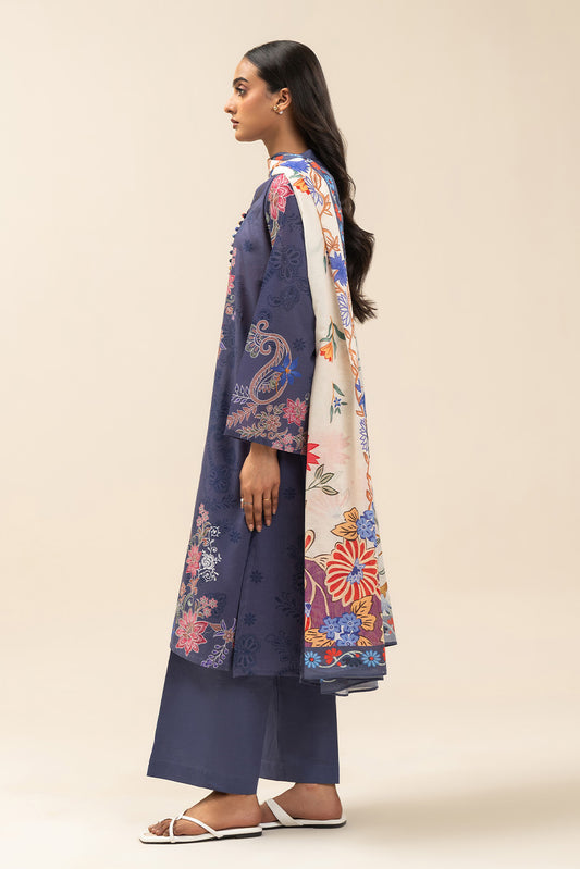 3 PIECE PRINTED LAWN SUIT-BERYL HERB (UNSTITCHED)