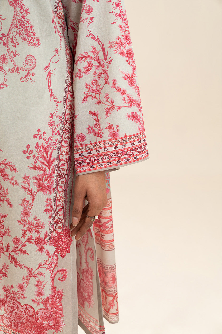 3 PIECE PRINTED LAWN SUIT-CRIMSON SUN (UNSTITCHED)