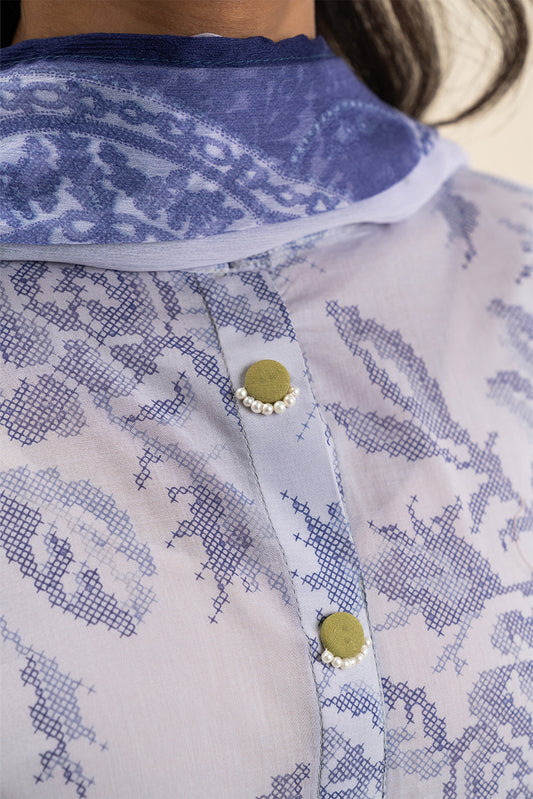 3 PIECE EMBROIDERED LAWN SUIT-LAVENDER SECRET (UNSTITCHED)