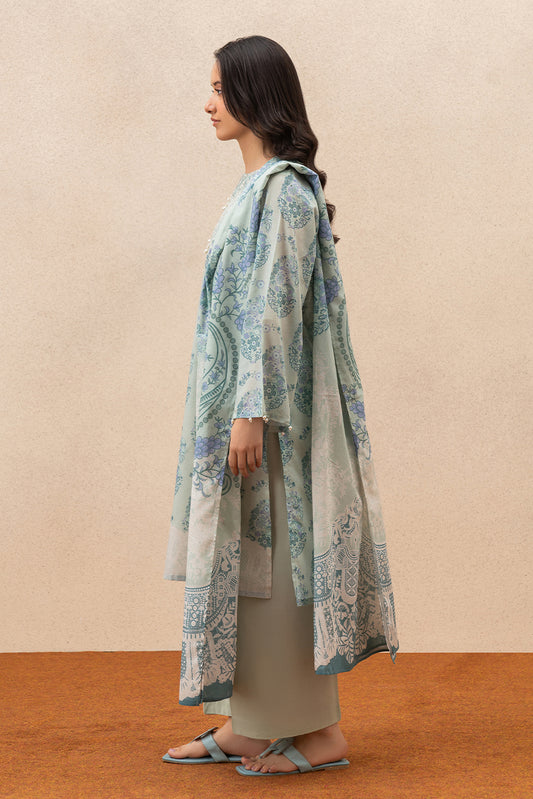 3 PIECE EMBROIDERED LAWN SUIT (PRET)