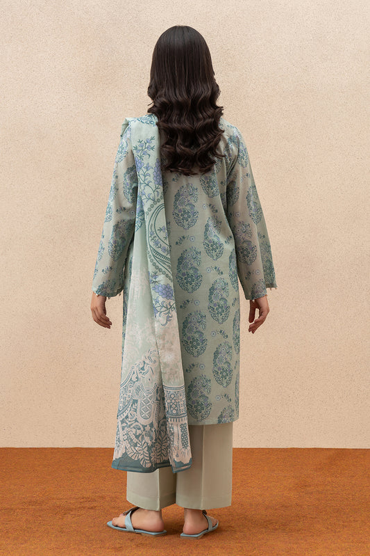 3 PIECE EMBROIDERED LAWN SUIT (PRET)
