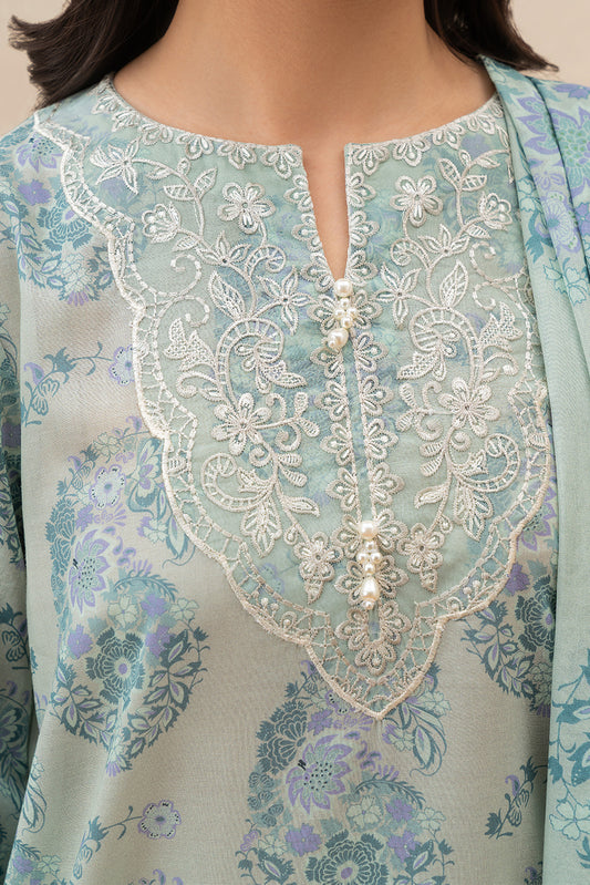 3 PIECE EMBROIDERED LAWN SUIT (PRET)
