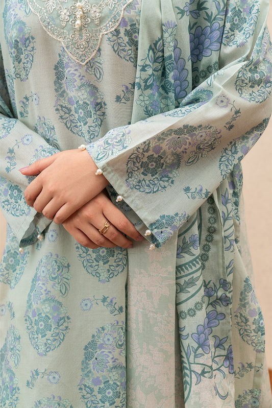 3 PIECE EMBROIDERED LAWN SUIT (PRET)