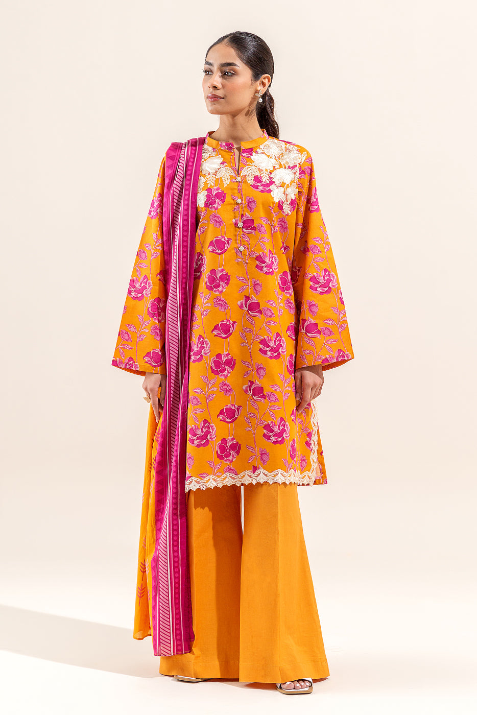 2 PIECE EMBROIDERED LAWN SUIT-AUTUMN GLORY (UNSTITCHED)