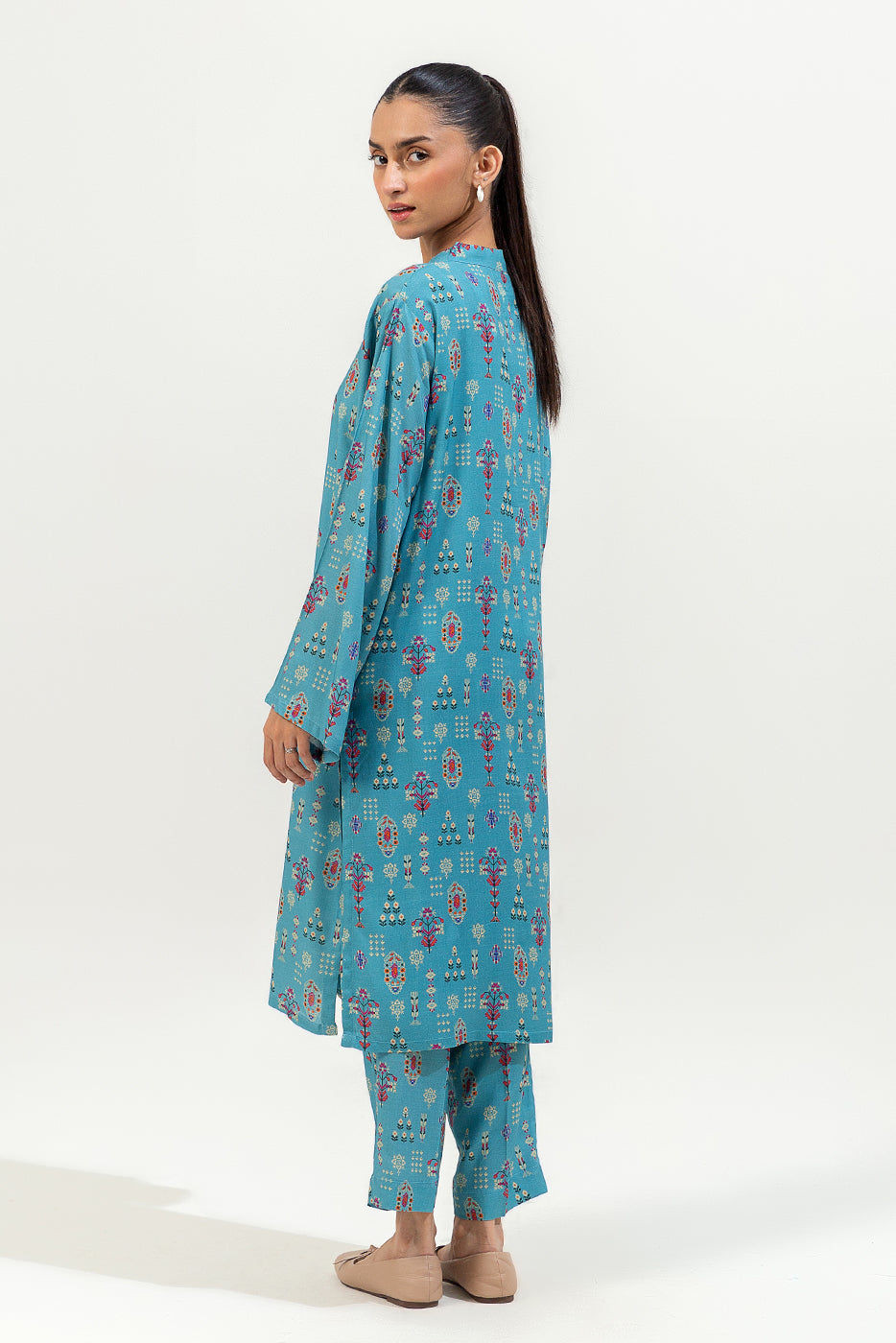 2 PIECE PRINTED VISCOSE SUIT (PRET)