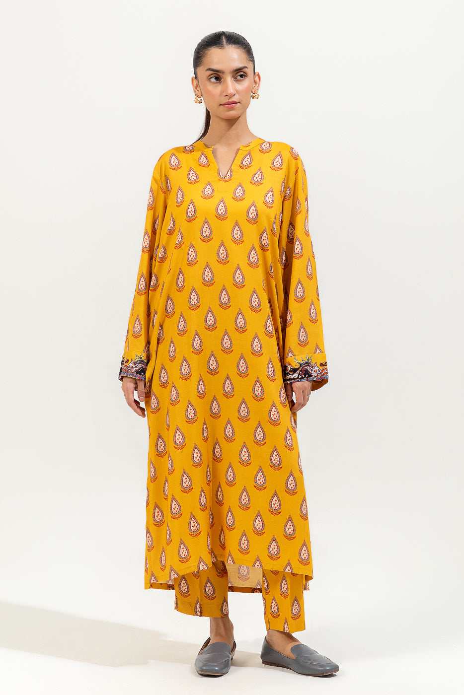 2 PIECE PRINTED VISCOSE SUIT (PRET)