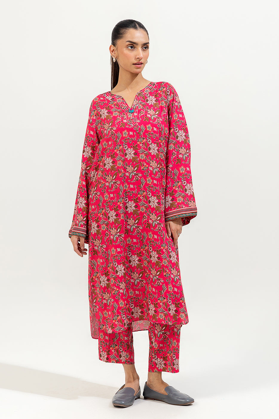 2 PIECE PRINTED VISCOSE SUIT (PRET)