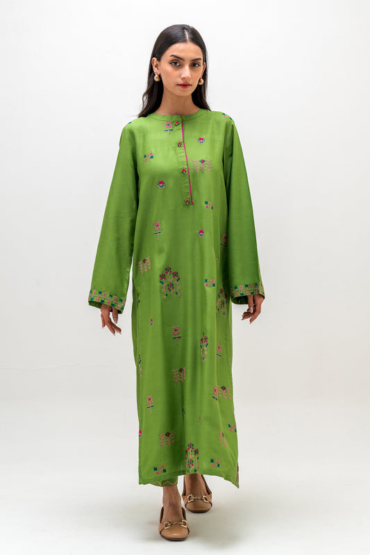 2 PIECE EMBROIDERED VISCOSE SUIT (PRET)