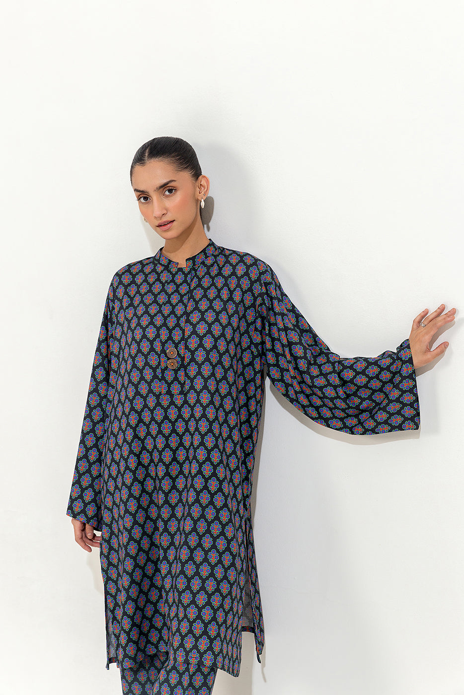 2 PIECE PRINTED VISCOSE SUIT (PRET)