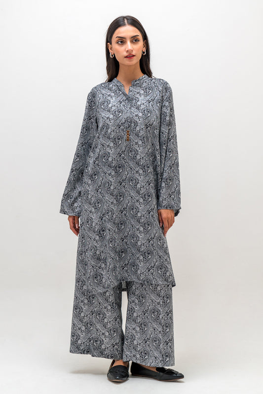 2 PIECE PRINTED VISCOSE SUIT (PRET)