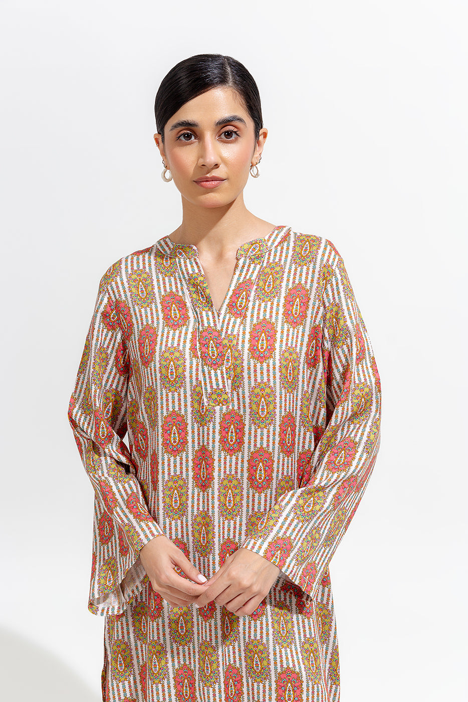 2 PIECE PRINTED VISCOSE SUIT (PRET)