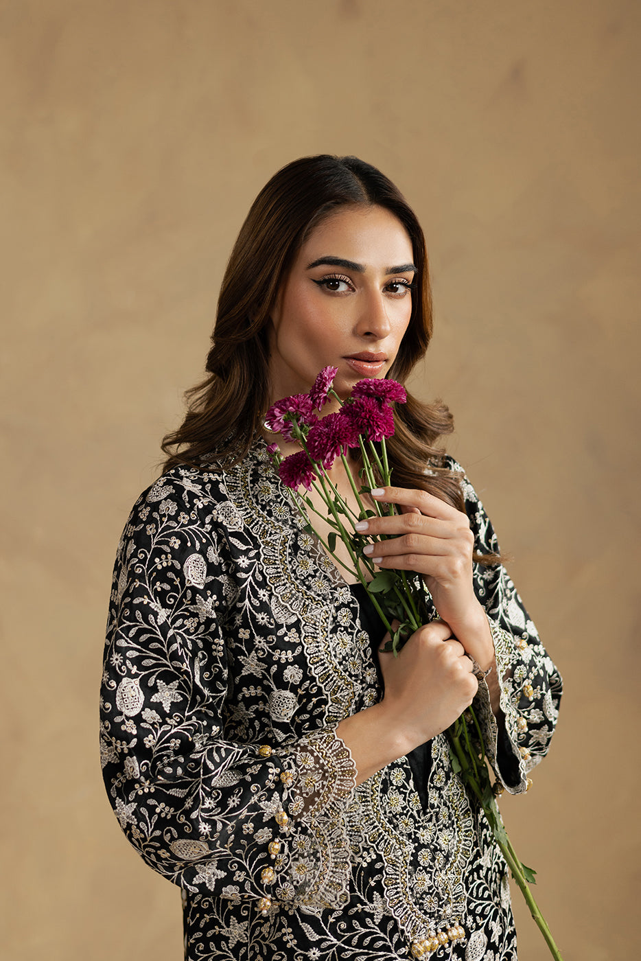 EMBROIDERED SILK SHIRT (LUXURY-PRET)