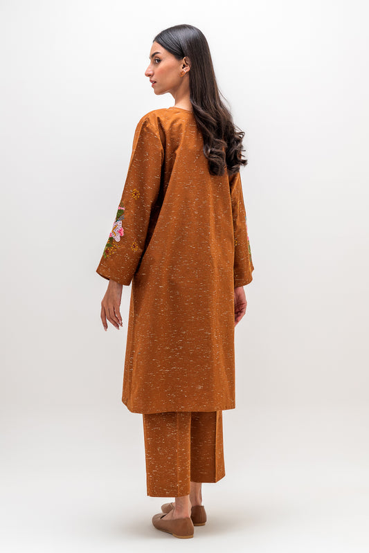 EMBROIDERED KHADDAR SHIRT (PRET)