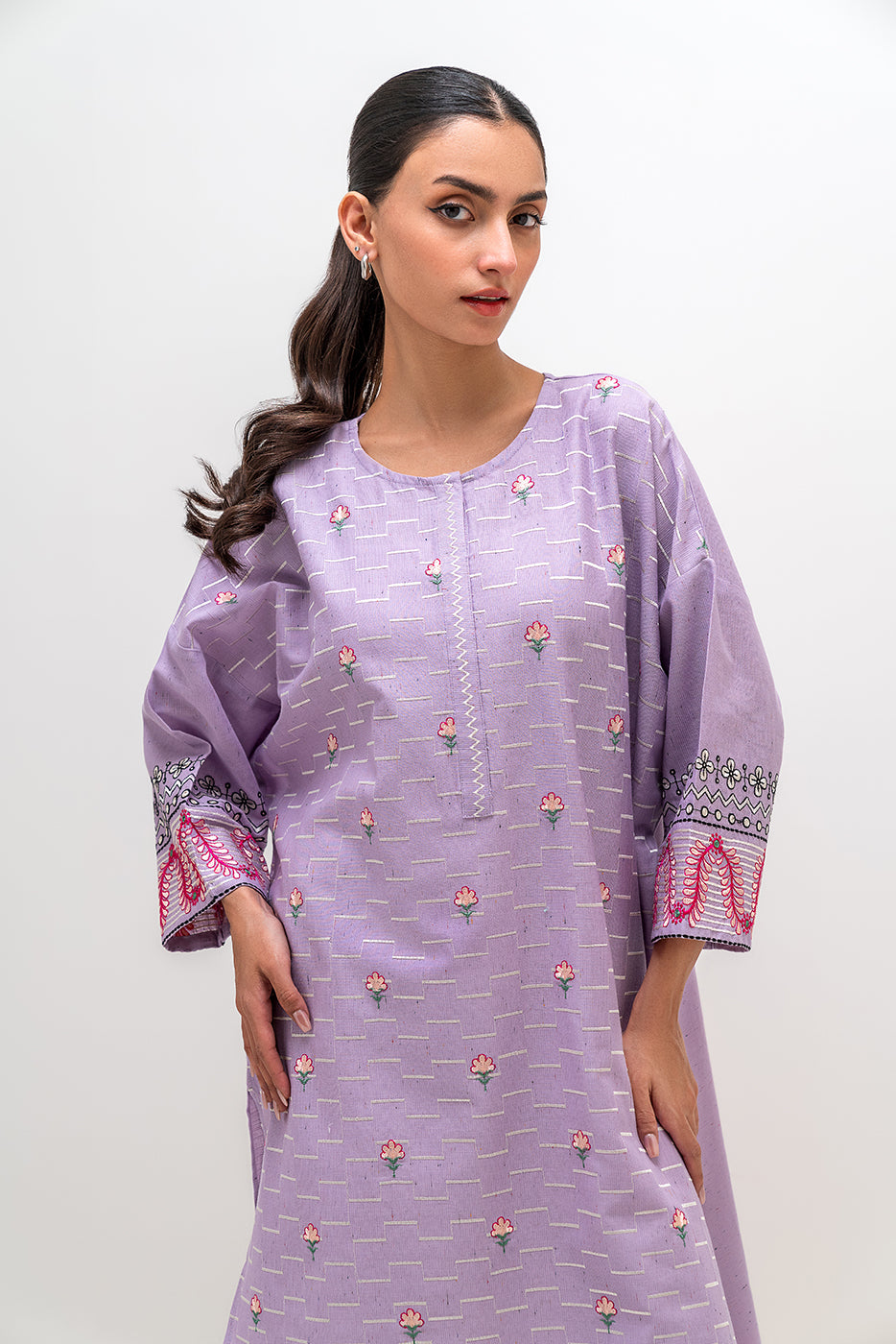 EMBROIDERED KHADDAR SHIRT (PRET)