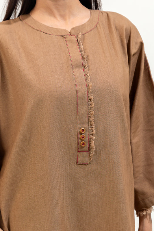 BASIC KHADDAR SHIRT (PRET)