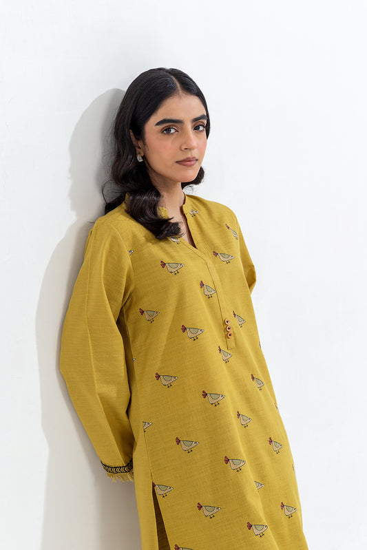 EMBROIDERED KHADDAR SHIRT (PRET)