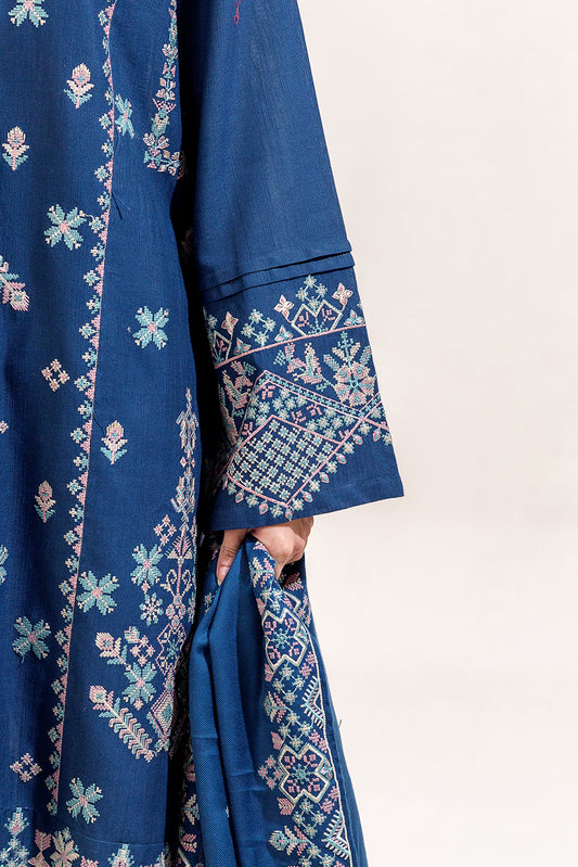 3 PIECE EMBROIDERED KHADDAR SUIT-AEGEAN GRID (UNSTITCHED)