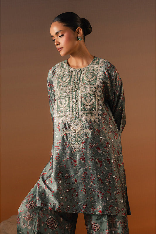 EMBROIDERED SHAMOZE SILK SHIRT (LUXURY-PRET)