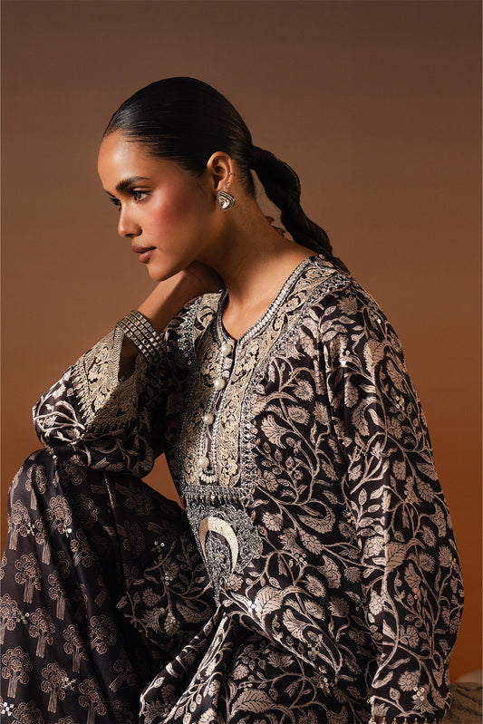 2 PIECE EMBROIDERED SILK SUIT (LUXURY PRET)