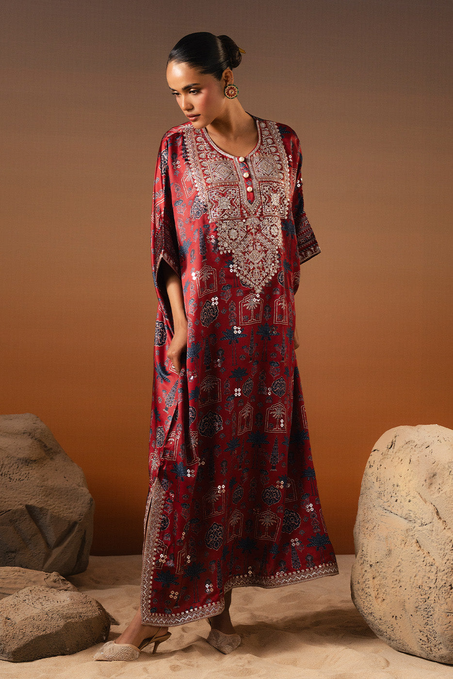 EMBROIDERED SHAMOZE SILK SHIRT (LUXURY-PRET)