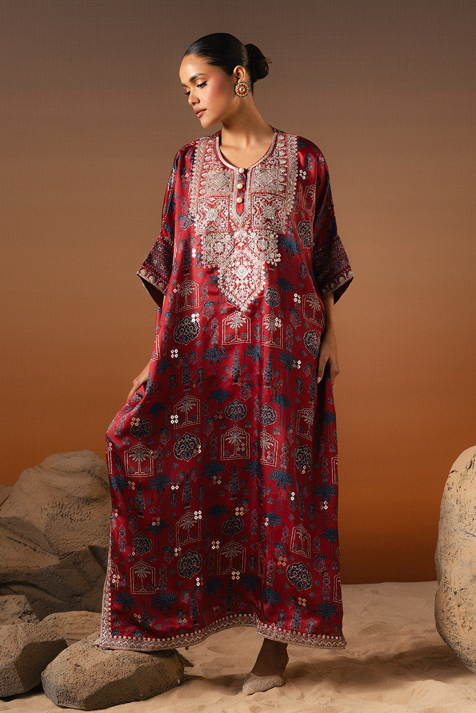 EMBROIDERED SHAMOZE SILK SHIRT (LUXURY-PRET)