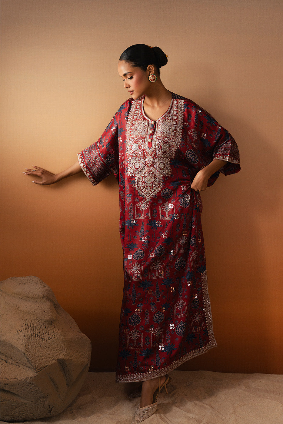EMBROIDERED SHAMOZE SILK SHIRT (LUXURY-PRET)