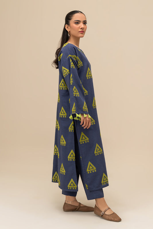 2 PIECE EMBROIDERED VELVET KHADDAR SUIT (PRET)