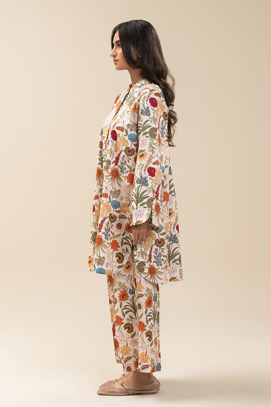 2 PIECE PRINTED COTTON VISCOSE SUIT (PRET)