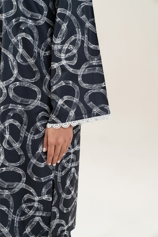 2 PIECE PRINTED COTTON VISCOSE SUIT (PRET)