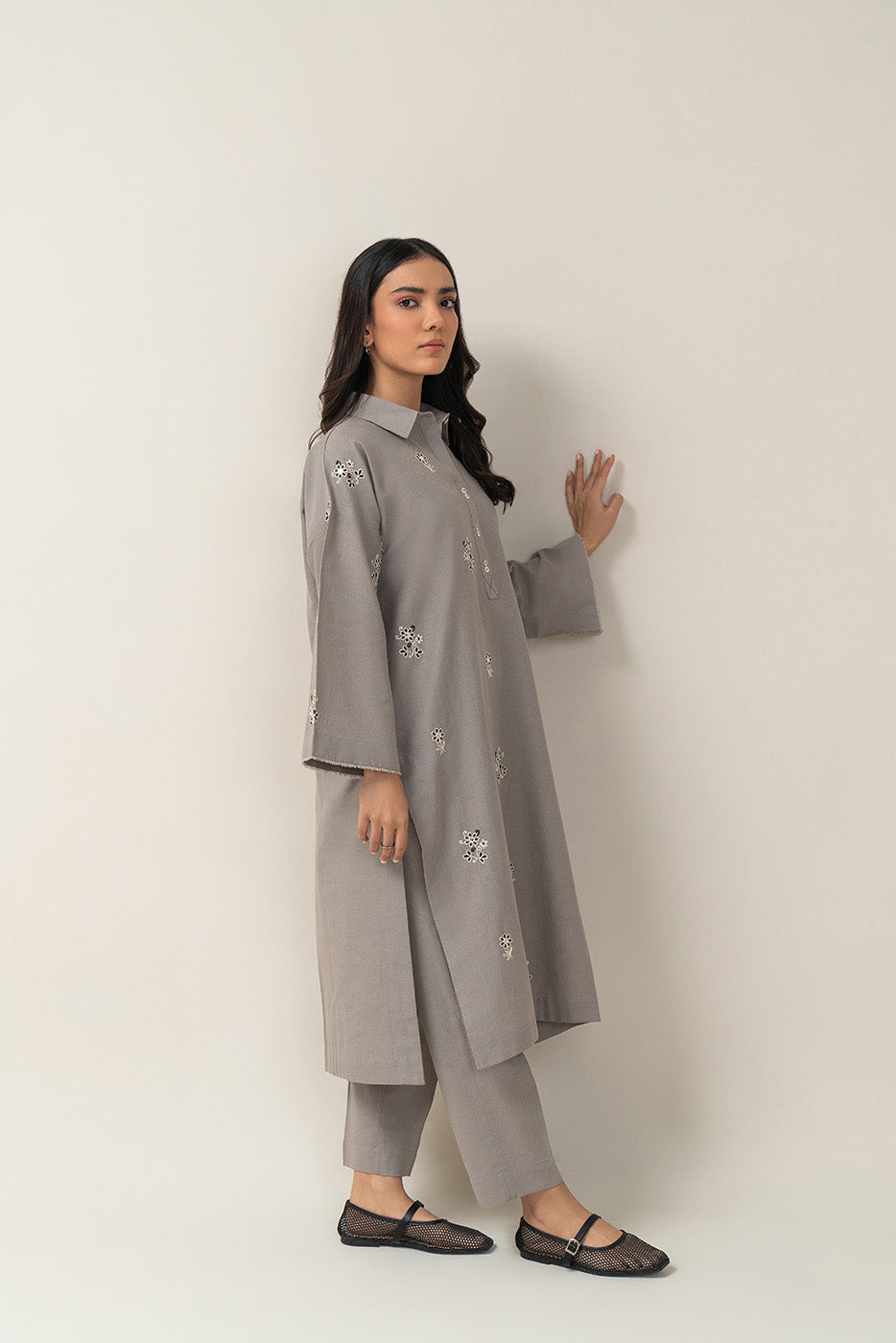 2 PIECE BASIC COTTON LINEN SUIT (PRET)