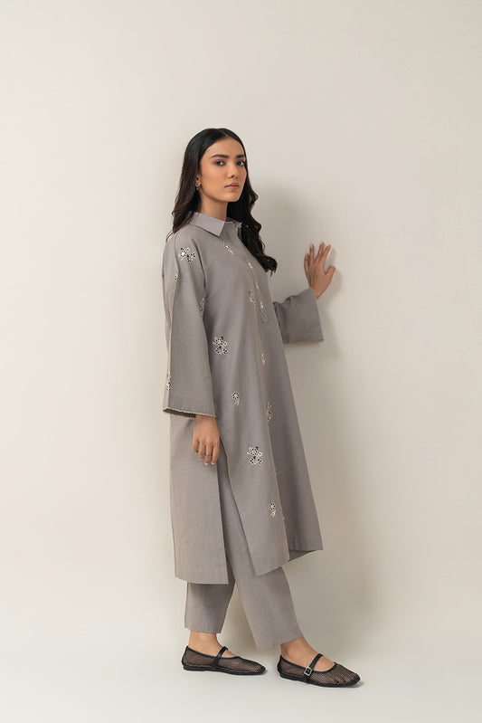 2 PIECE BASIC COTTON LINEN SUIT (PRET)