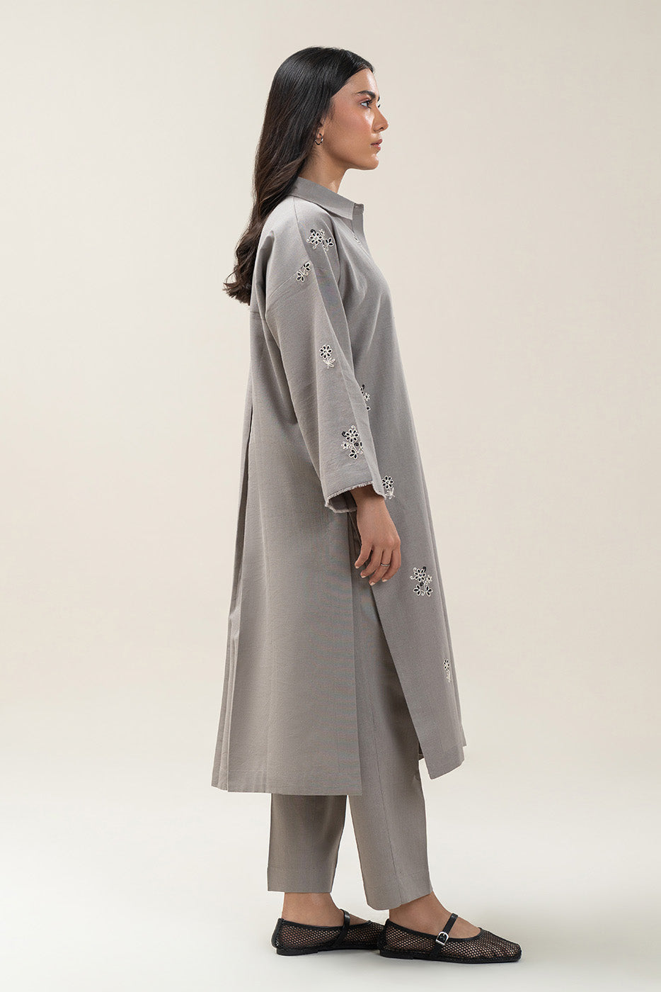 2 PIECE BASIC COTTON LINEN SUIT (PRET)