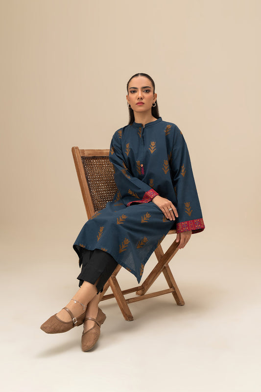 EMBROIDERED JACQUARD SHIRT (PRET)