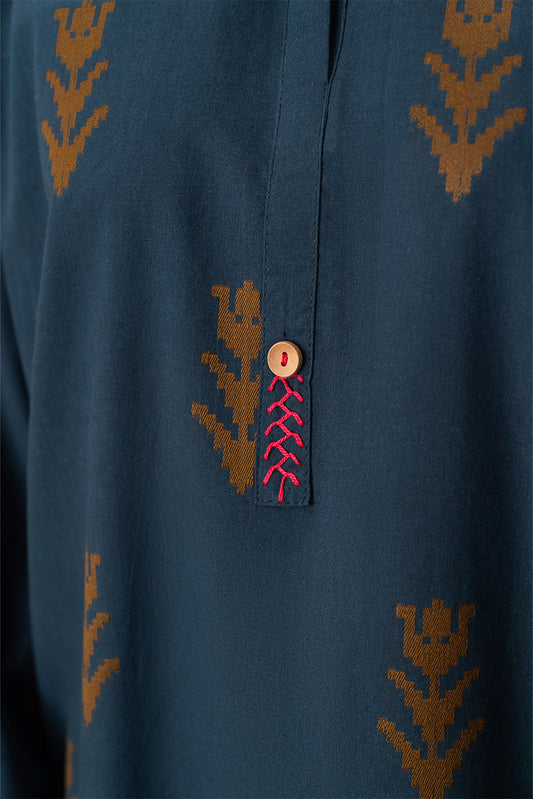 EMBROIDERED JACQUARD SHIRT (PRET)