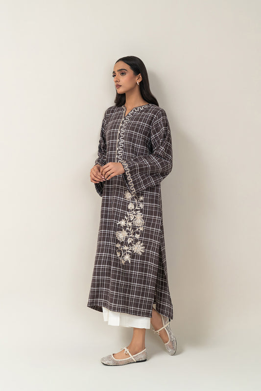 EMBROIDERED DOBBY SHIRT (PRET)