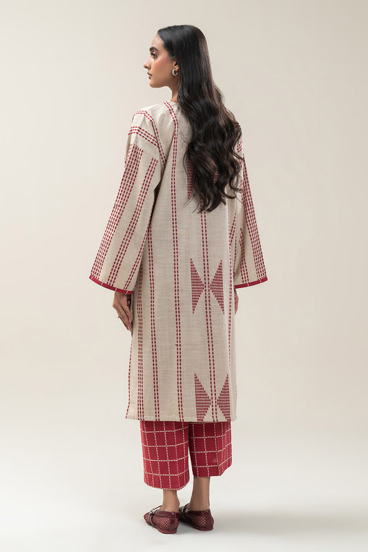 2 PIECE BASIC KHADDAR JACQUARD SUIT (PRET)