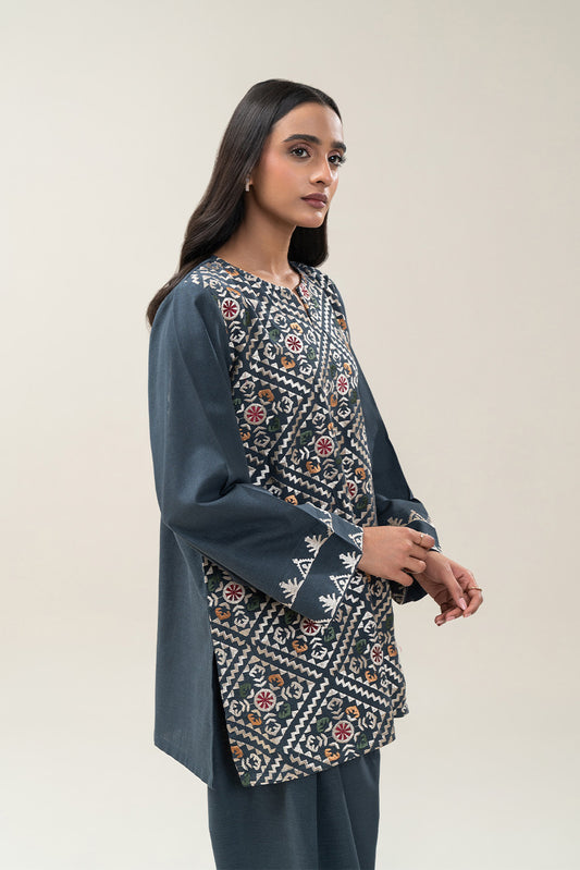 2 PIECE EMBROIDERED TWO WAY SLUB SUIT (PRET)