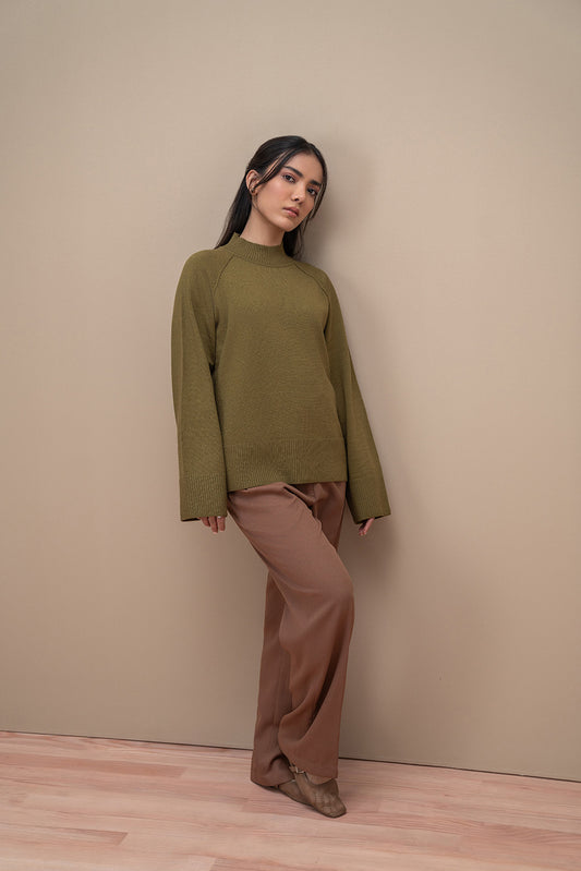 MOCK NECK PULLOVER