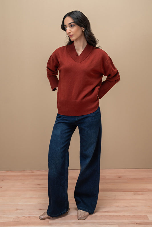V-NECK PULLOVER