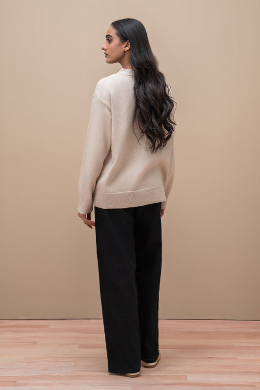 V-NECK LOOSE FIT CARDIGAN