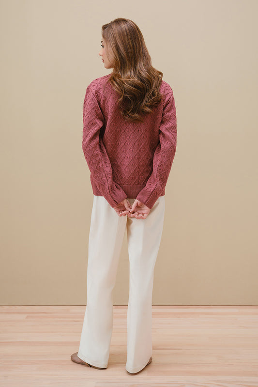 CREW NECK SLIM FIT CARDIGAN