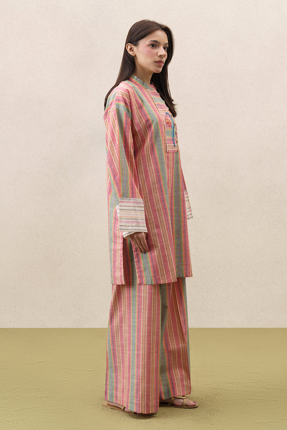 2 PIECE SOLID YARN DYED SUIT (PRET)