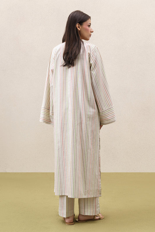 2 PIECE EMBROIDERED YARN DYED SUIT (PRET)