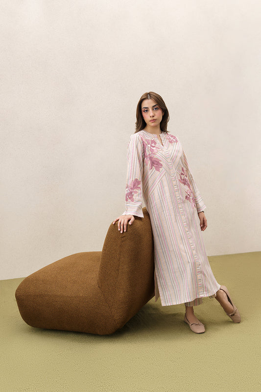 2 PIECE EMBROIDERED YARN DYED SUIT (PRET)
