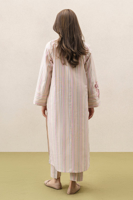 2 PIECE EMBROIDERED YARN DYED SUIT (PRET)