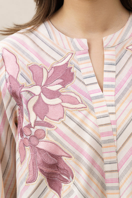 2 PIECE EMBROIDERED YARN DYED SUIT (PRET)