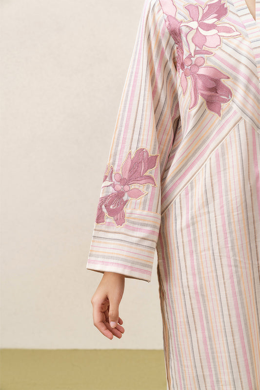 2 PIECE EMBROIDERED YARN DYED SUIT (PRET)