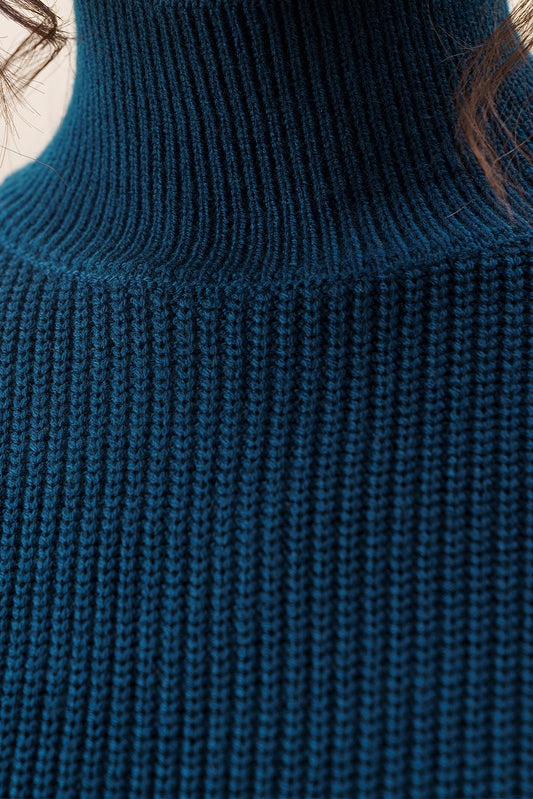 RIBBED LONG SLEEVE SWEATER DRESS